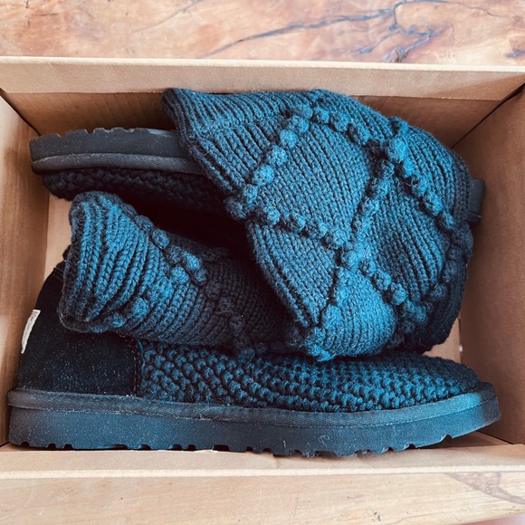 UGG Australia Classic Argyle Knit Boot Size8 USA 6.5 UK 39 EU - Picture 2 of 11